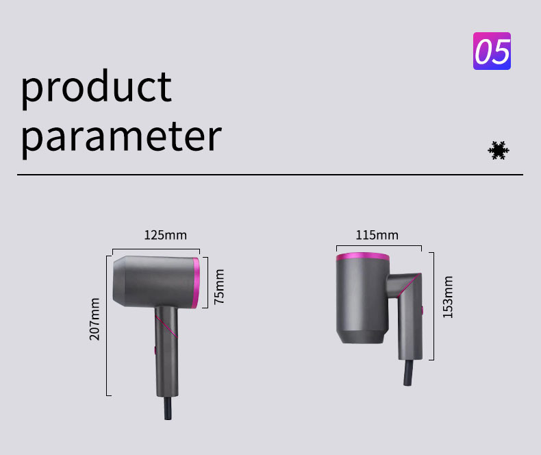 bldc Brushless Motor Hair Dryer Electric Foldable Professional light weight