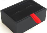 Men Black Cufflink Box Cardboard Gift Showing Recyclable Feature 85x45x35 mm