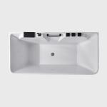 Contemporary Soaking Acrylic Fiberglass Freestanding Bathtubs 59" For Indoor