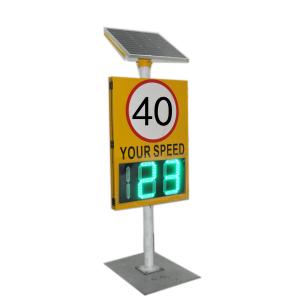 Wholesale Road Warning LED Solar Digital Radar Speed Sign Portable Design 0-300KM from china suppliers