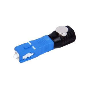 Wholesale SC Bare Fiber Optic Adaptor Simplex PVC / Metal Material from china suppliers
