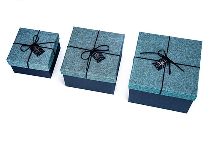 Bowknot Custom Printed Gift Boxes Handmade Pure Color Various Size Available