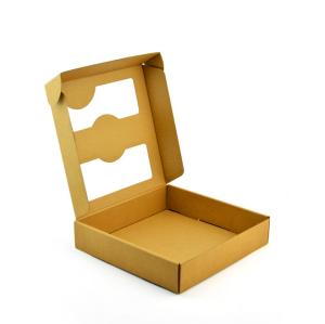 Wholesale Natural Brown Kraft Corrugated Cardboard Box With Clear Window from china suppliers