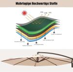 Patio Umbrella, Yard Umbrella Push Button Tilt Crank, Terrace Garden Restaurant