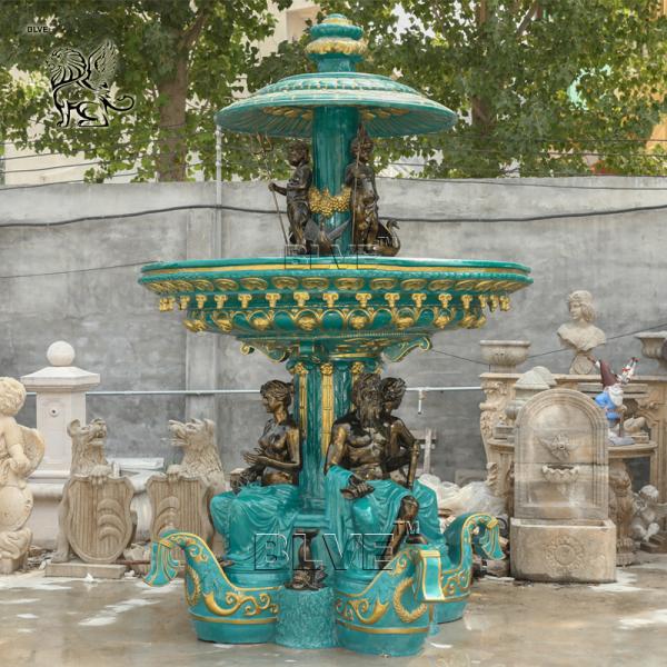 Bronze Garden Fountains Statues French La Fontaine Des Fleuves Metal Water