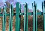 Black Color Powder Coated 1.8m Steel Palisade Fencing W & D Section Curving