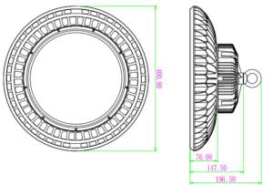 Wholesale AC265V 100 Watt 0.95 Led High Bay Lights Round Platter Factory from china suppliers