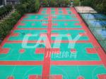 Synthetic Yuzz Semi Prefabricated Court PU Flooring For Badminton / Basketball