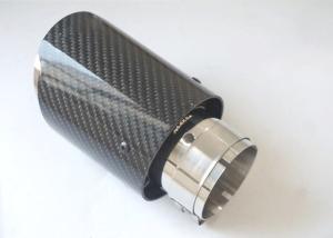 Wholesale Glossy 89mm Outlet 54mm Inlet Carbon Fiber Exhaust Tips from china suppliers
