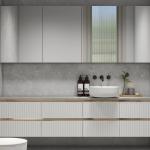 Modern Vanity Slate Countertop Pvc Toilet Bathroom Cabinet With Sink And Mirror