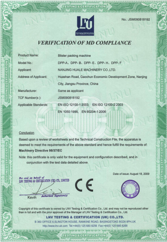 CE Certificated Blister Packaging Machine Pharmaceutical Industry DPP-A