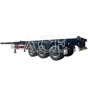 Wholesale Truck Trailer 40ft Steel Shipping Container Semi Trailer 3 Axles Skeleton Frame Transportation Chassis for Cargo Loading from china suppliers