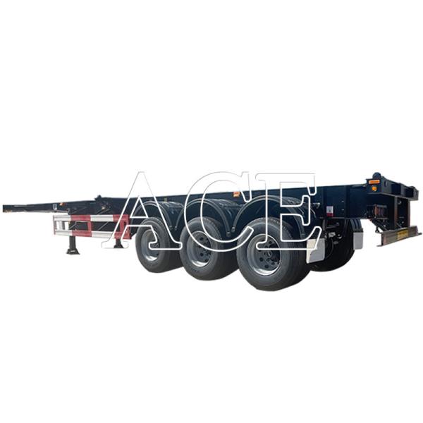 Truck Trailer 40ft Steel Shipping Container Semi Trailer 3 Axles Skeleton Frame