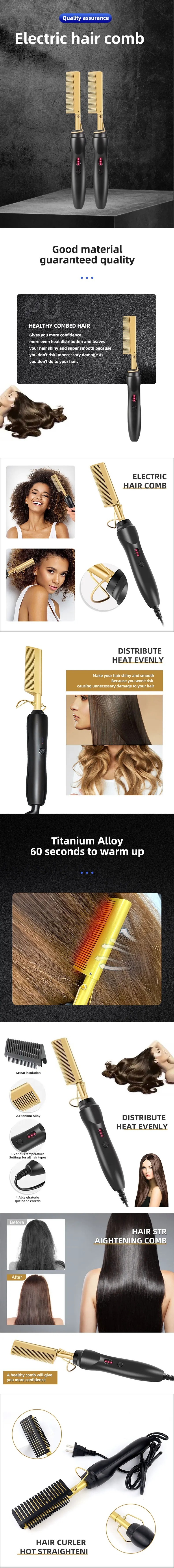 Electric Heating Comb Hair Growth Machine Tools ABS Metal with Heat Resistant Styling