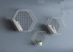 Wire Grid Steel Shop Display Stands Wall Mounted White / Golden / Black Color