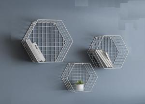 Wholesale Wire Grid Steel Shop Display Stands Wall Mounted White / Golden / Black Color from china suppliers