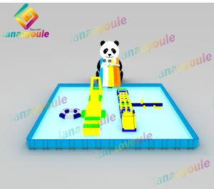 Wholesale Panda Cartoon Inflatable Water Park 0.6-0.9mm Plato Pvc Fire - Proof from china suppliers