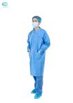 Nonwoven Lab Coat Blue Disposable Gown Unisex Hospital Uniforms Medical
