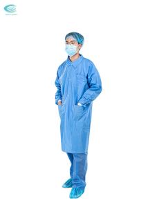 Wholesale Nonwoven Lab Coat Blue Disposable Gown Unisex Hospital Uniforms Medical Coveralls Suit from china suppliers
