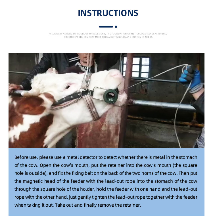 3M FDA Approved Cattle Rumen Iron Taker Magnetic Nail Extractor
