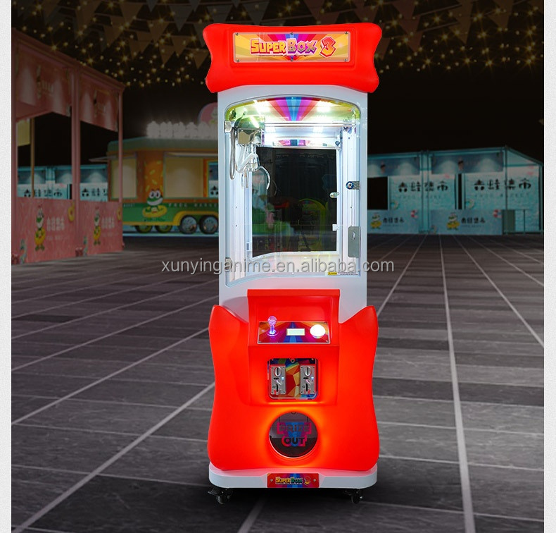 Customized W45*D55*H134cm Coin Operated Arcade Toy Claw Crane Machine