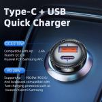 Turbo PD QC 3.0 USB Type C Car Chargers Mini Fast Charging 12W 18W 20W