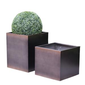 Wholesale Progressive color sublimation stainless steel square flower pot from china suppliers