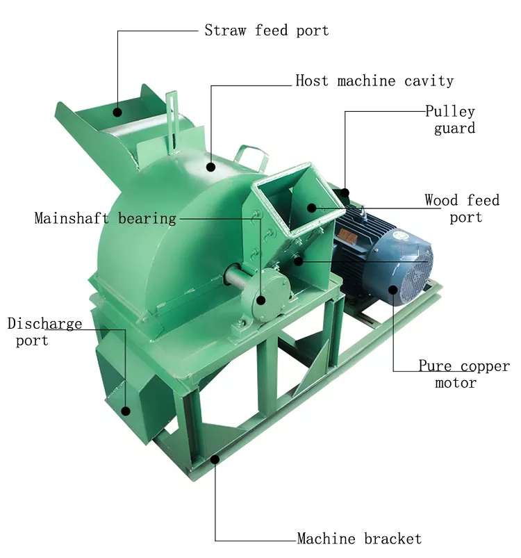 Grain Crushers Hammer Mill Machine Feed Fodder Crusher Machine