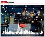 Removable Christmas Window Stickers , Christmas Door Stickers Transferable Glue