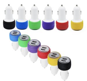 Wholesale Top Sales Shenzhen Manufacturers Customized Mobile Phone Accessory 5V 2.1A Dual USB silicone Car Charger from china suppliers