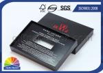 Glossy Lamination Black Rigid Gift Paper Box with Paper Tray , Electronics