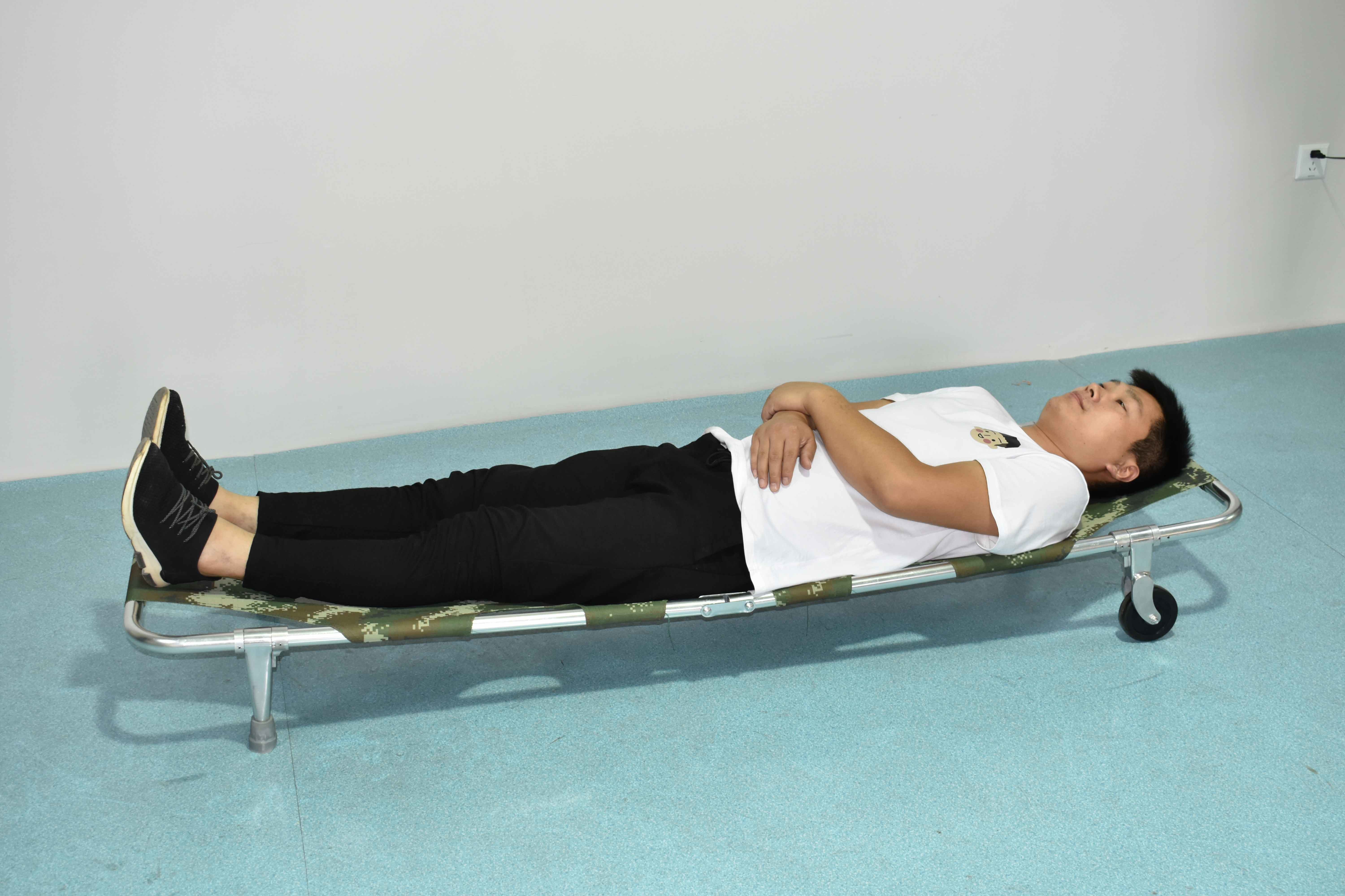 46cm Fold Up Stretcher Convenient Emergency Evacuation Patient Trolley Small Size Wheels