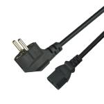 1.5M 1.8M Black EU Power Cable