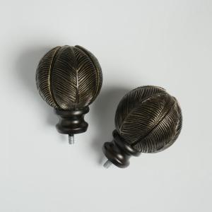 Wholesale KIEI EP1014 wooden curtain pole ends Luxury Adjustable Hardware from china suppliers