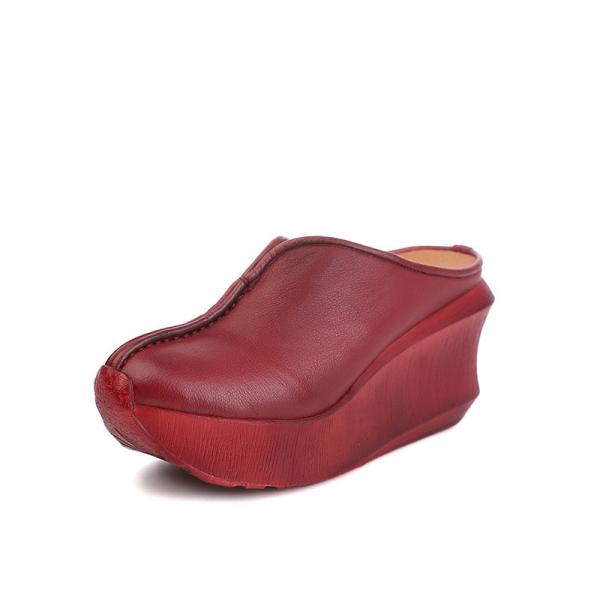 S511 2020 Summer Hot Style Ladies Slippers Sandals Genuine Leather Platform