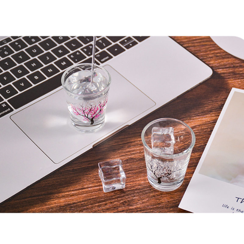 Restaurant Lead Free Cold Color Changing Sakura Cup 100ml