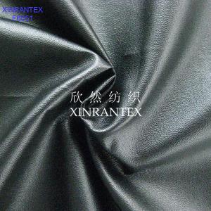 Wholesale F6051 fake leather fabric 100% polyester micro fibre suede pu lamilation finish for jacket from china suppliers