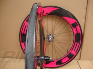 Wholesale New700c China cheap 70mm front tri-spokes&amp;88rear carbon clincher wheelsets for track bike from china suppliers