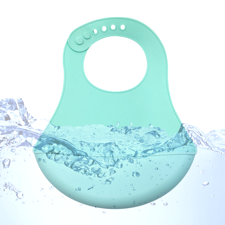 Amazon Best Selling Bpa Free Easily Wipes Clean Waterproof Anti-bacterial Silicone Baby Drool Bib Best Gift For Baby