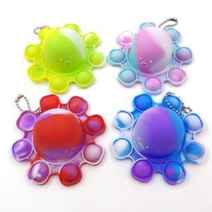 Wholesale Kids Silicone Octopus Toy Flip Tie Dye Squeeze Sensory To Relieve Emotional Stress from china suppliers