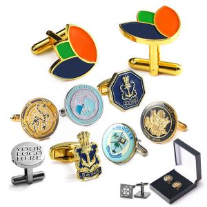 Wholesale Metal Custom Cufflinks Gift Set Engraved Gold Cufflinks Mens Accessories from china suppliers