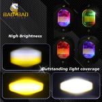 White Yellow Aluminum Black 24V Motorcycle Universal LED Headlight