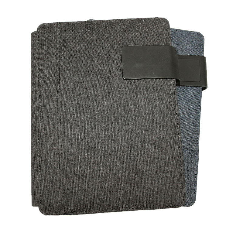 Custom Print Logo Hardcover Soft Pu Leather Wireless Charging Notebook With Usb