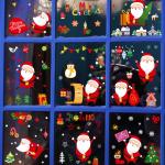 Transparent PVC Snowman Window Stickers 0.1mm Merry Christmas Gift Stickers