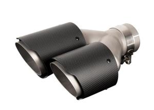 Wholesale Anti UV 60mm Inlet 76mm Outlet Dual Muffler Tips from china suppliers