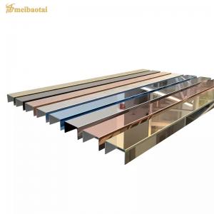 Wholesale U6 Profile Mirror Stainless Steel Ceiling Tile Decoration Shape 10FT Length from china suppliers