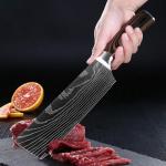 8"inch japanese kitchen knives Laser Damascus pattern chef knife Sharp Santoku