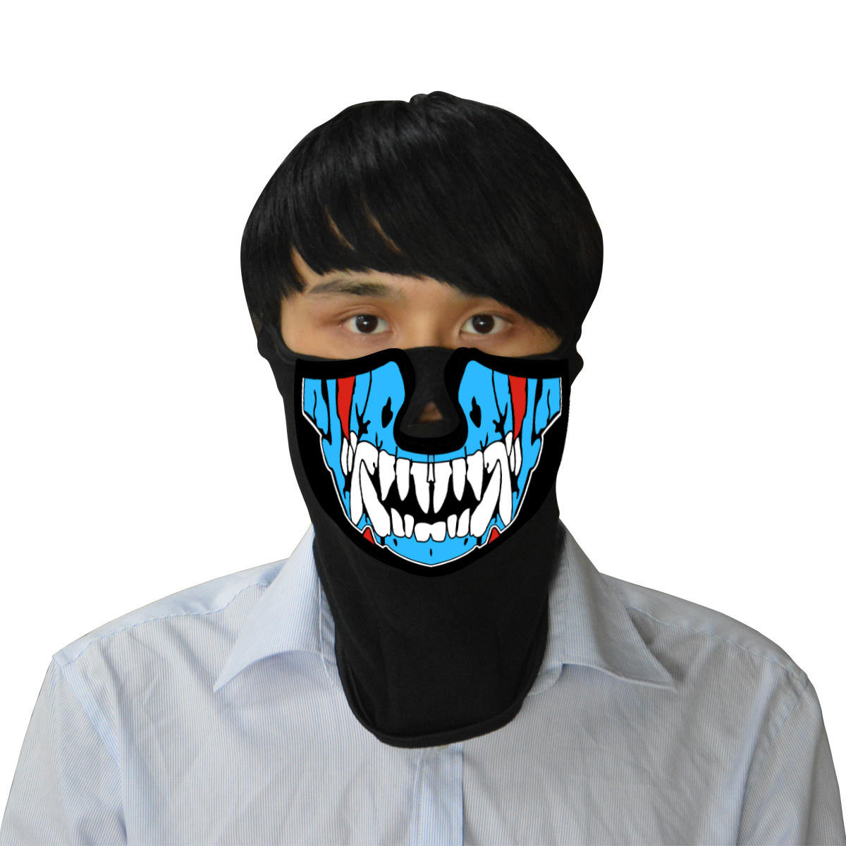 High Quality 2019 Latest Design Sound-Activated Monster LED Mask Party fun Mask DJ glow mask Music Light Up Mask