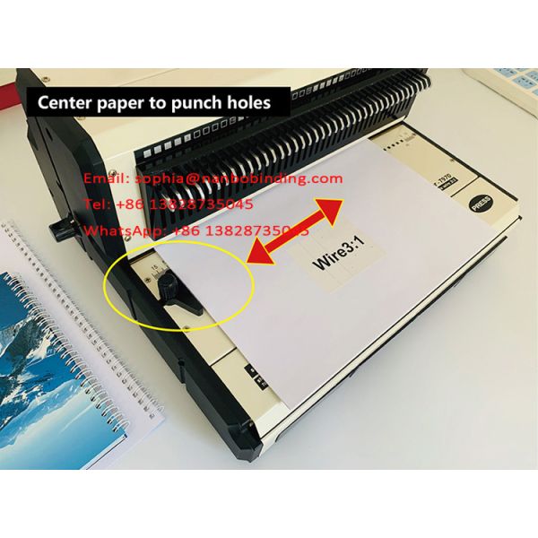 8.47mm Pitch Steel Wire Binding Machine For LTR Paper