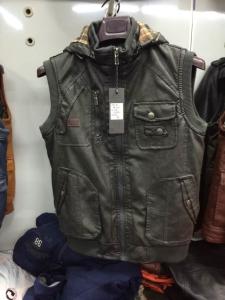 Wholesale MP-1517 Men's PU vest jacket coat from china suppliers
